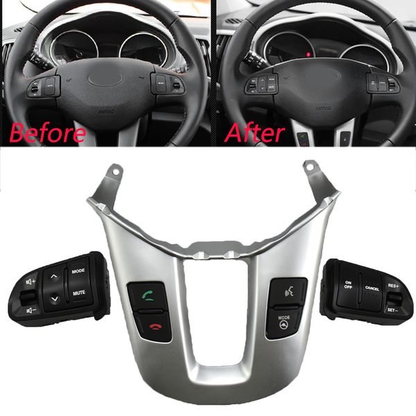 Commutateur multifonctions Boutons de régulateur de vitesse audio au volant pour Kia Sportage SL avec bouton de rétroéclairage Panneau Bluetooth 2014-2017