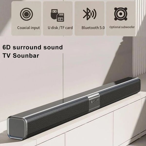 Barre de son TV multifonction haut-parleur maison sans fil Bluetooth Echo mur Surround stéréo choquant caisson de basses Audio barre de son centrale 240102