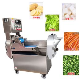 Multifunctionele groentesnijdermachine voor prei selderij aardappelen aubelvorm ui plakjes shredder in blokjes gesneden machine