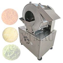 Machine de découpe de légumes multifonctionnelle Machine de coupe de légumes automatique commerciale électrique trancheuse de pommes de terre déchiqueteuse 220V