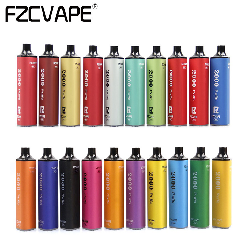 FZCVAPE Max Disposable Pod Sigaretten Apparaat 2000 Puffs E Cig Vape Pen 1000mAh 5.0ml Draagbare lege stok 20 kleuren voor kiezen