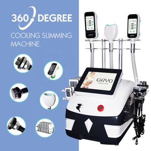 Multifunctionele 5 in 1 360 ° Cryolipolysis Fat Freeze Afslankmachine Cryo Cryotherapie gewichtsverlies 40K ultrasone cavitatie body shaping cool sculpt-apparatuur