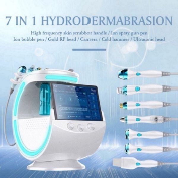 Équipement de beauté multifonctionnel 2022 nouvelle machine hydrafaciale à oxygène 7 en 1 système de microdermabrasion surveillance du miroir magique analyse de la peau du visage