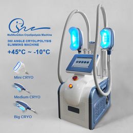 Multifunctionele schoonheidsapparatuur 360 ° onderdruk ijssculptuurinstrument met verwarmingsfunctie 2 koppen werkend cryolichaam