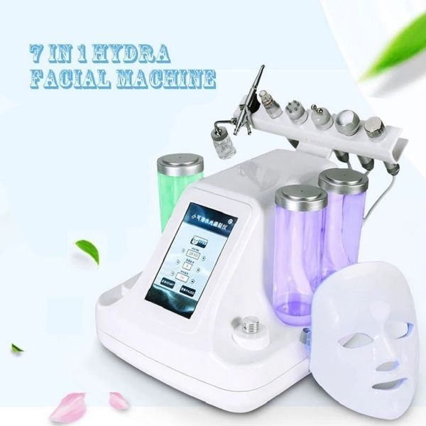 Équipement de beauté multifonctionnel 7 sur 1 Nettoyage de visage Visage Ultrasonore Eau Jet Peel Skin Skinting Machine faciale Skin Care Bio RF