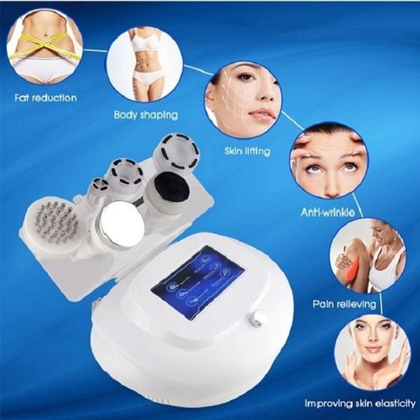 Equipo de belleza multifuncional 80K Cavitación RF Máquina de adelgazamiento por vacío ultrasónico 6 en 1 Masajeador de levantamiento de piel para pérdida de peso para grasa facial