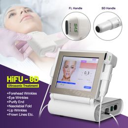 Multifunctionele gezichtsverstevigende schoonheidsapparatuur 7D 8D 9D HIFU-echografiemachine 8 cartridges SMAS Face Lift Huidverjonging Lichaamsvermagering Anti-rimpel