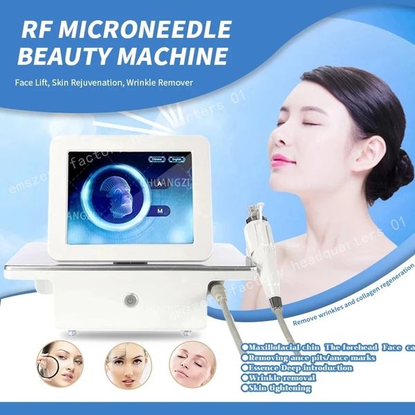 Equipo de belleza multifuncional Equipo de belleza facial RF portátil de alta gama Fracción RF Máquina de microagujas R-f para eliminar estrías y acné