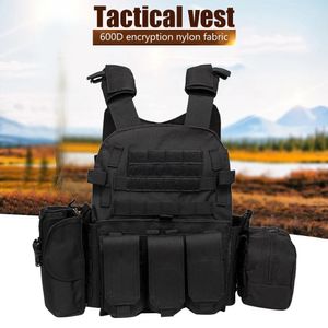 Camouflage multifonctionnel armure armure tactique équipement molle gilet militaire gréement de poitrine molle gilet pour le camping 240408