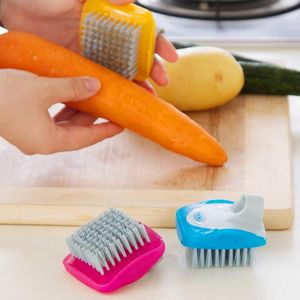 Brosse multifonctionnelle de nettoyage des doigts de fruits et légumes, brosse facile à nettoyer, Gadgets de cuisine pour pommes de terre