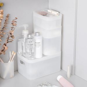 Multifunctionele sieraden opbergdoos Make-up cosmetica Organizer opslag Matte compartiment met deksel cosmetische doos masker opslag voor make-up organisator box