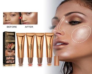 Multifunctionele make-up Lichaamsmarkeerstift Glittercontouring Bronzer voor gezicht Shimmerpoeder Romige textuur Illuminator Blush4283968