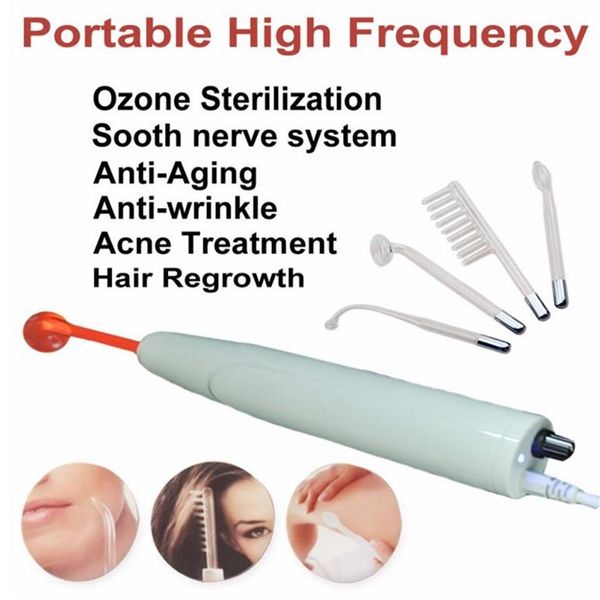 Kit professionnel multifonctionnel Portable D'arsonval Darsonval, soins de la peau du visage à haute fréquence, dispositif de soins capillaires HF avec cadeau 206S