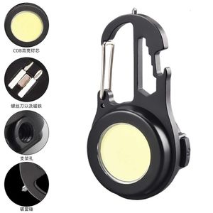 Petite lampe de poche multifonctionnelle, mini porte-clés, chargement, lampe de travail de camping, réparation automobile, lumière LED portable magnétique puissante 240340