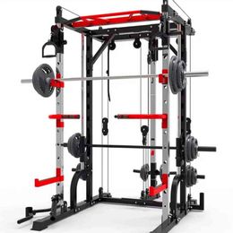 Multi-fonctionnel Smith Machines Squat Rack Bench Press Frame Home Gym Total Body Training Équipements de fitness Cross Trainer318k
