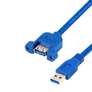 Multifunctionele verdikte snellaadkabel USB 3.0 mannelijke en vrouwelijke verlengkabel met oorschroeven USB-datakabel