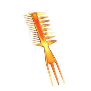 Chemin de cheveux à trois côtés multifonctionnel Afro peigne huiler Head Heinthedressing pro large dents hommes coiffant de coiffure peigne W10398