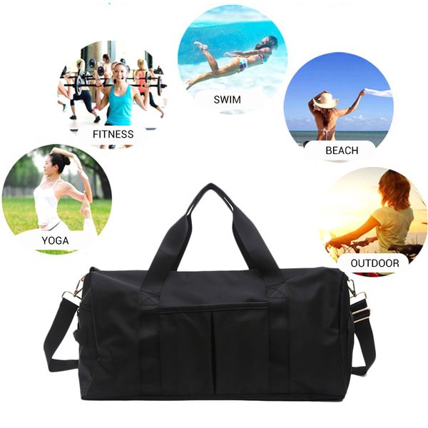 Sac de yoga de fitness de voyage multifonctionnel imperméable à l'eau de grande capacité bagages sac à main sacs secs humides Q0705