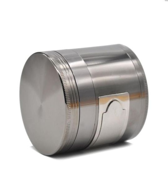 Broyeur d'herbes en métal CNC multifonctionnel en alliage de ZINC, broyeur de tabac, 4 pièces 56MM63mm, broyeur de tuyau à épices, chrome Chrusher8465667