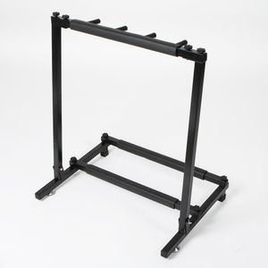 3-Tier Guitar Stand, Folding Organizer Rack for Acoustic, Electric and Bass Guitars, Black