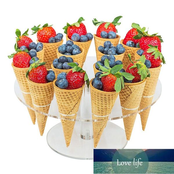 Présentoir de crème glacée multi-trous, support de cônes de dessert pour cupcakes, pour fête d'anniversaire, mariage, fournitures décoratives de cuisine, prix d'usine, conception experte, qualité