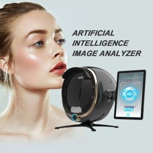 Meertalige 8 spectrum gezichtswifi slimme spiegelscanner 3d gezichtshuidanalysatormachine Digitale huidschoonheidsanalysatortester