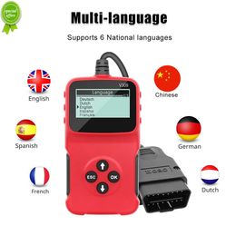 Multi-taal V309 OBD2 Code Reader OBD 2 Scanner OBDII Digitale display auto diagnostische tool ELM 327 Scanner Auto Tool