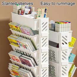 Meerlagende mobiele boekenplank Student Book Verwijderbare opslagplek Bureau Bureau BOOKKAST BOEKKAST opslagrek magazine Snacks Organizer