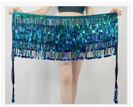 Multi-couche Sequin Fringe Belly Dance Stage Performance Performance Wear Hip Scarf