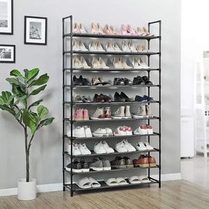 Armoire à chaussures multicouches, support peu encombrant, facile à installer, étagère en tissu non tissé, meubles de salon 240130