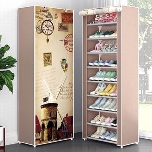 Multi Layers Shoe Rack Nonwoven Fabric Storage Shoes Closet DIY Assembled Stand Holder Space Saver Simple Shoe Cabinet 201030