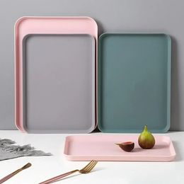 Multi Nordic Creative multifonction Rectangular Plastic Plate Tray Storage Supplies Home Fruit Fruit Dessert