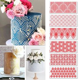 Multi-Pattern Cake Stencil Damast Lace Border Cake Side Cupcake Stencil Sugarcraft Decoratie Mould Voor Bakvormen Accessoires