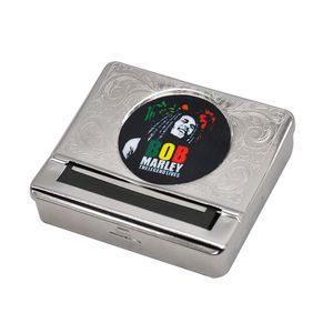 Caja de la máquina de laminación automática de Metal plateado para fumar con varios patrones, rodillo para tabaco y cigarrillos para papeles de 70 MM