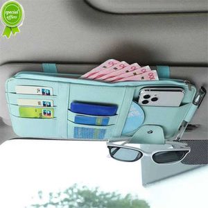 Multi-pocket auto-organizer kleurrijke auto-zon vizierbevestiging opslagzakje penhouder organisator auto accessoires interieur