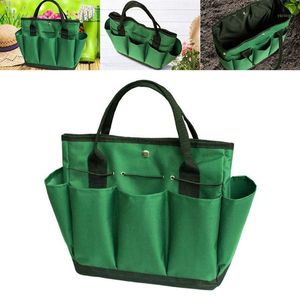 Multi-Pocket Gardening Tool Storage Bag Oxford Doek Push Button Handtas Schoppen Harken Schroevendozen Organizer Tote Tuint Bags