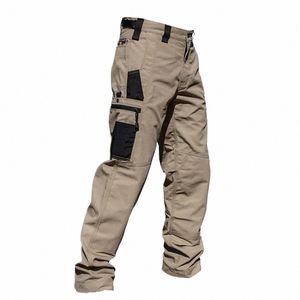 Pantalons décontractés tactiques militaires multi-poches pour hommes Pantalons de combat cargo Pantalons de randonnée en plein air Salopette d'entraînement résistante à l'usure 25tk #