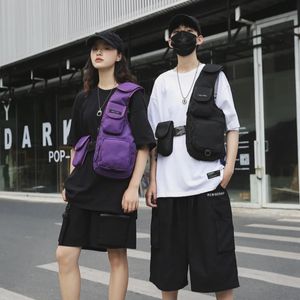 Multi Pocket Vest Bag Functionele mode -borstzakken voor mannen en vrouwen Hip Hop Rig One Shoulder Backpack 3 Colors 240407