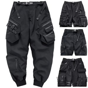 Multi Zakken Japanse Harajuku Stedelijke Streetwear Zwarte Cyberpunk Broek Techwear Joggers Y2k Cargo Broek Voor Mannen 240124