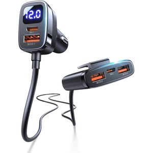 Multi Port Fast Car Charger 78W 5 In 1 USB PD TYPE-C Telefoonadapter met display voor iPhone Samsung Huawei Google Motorola