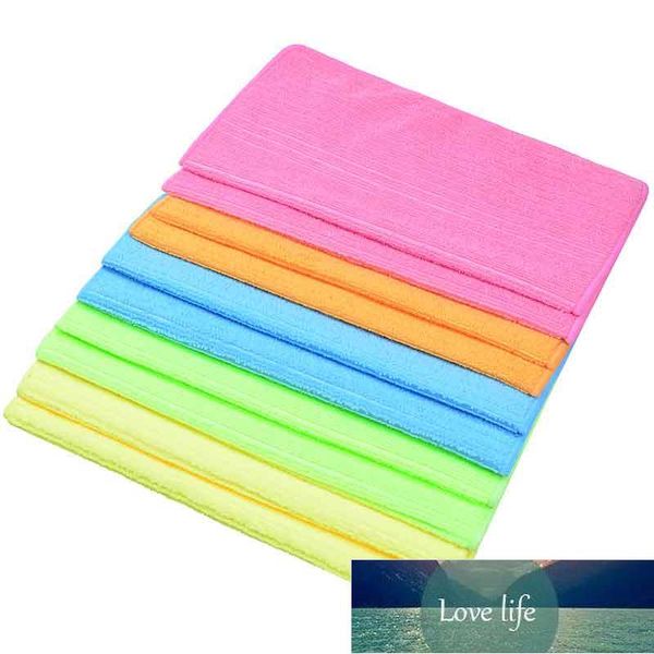 Bandes en microfibre multi-usages Lavettes Chiffons de nettoyage de cuisine Chiffon à vaisselle Couleur assortie 30 cm x 30 cm Lot de 10 Prix d'usine Conception experte Qualité