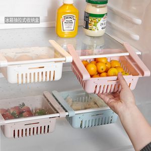 multi purpose sorting and storage box with retractable refrigerator partition layer for refrigerator preservation