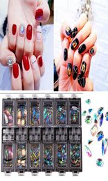 Multi Vormen Glas Kristal AB Steentjes Voor Nail Art Craft Mix 7 Stijl Plaksteen Kristallen 3D Decoraties Platte Achterkant Stenen Edelstenen S9021658