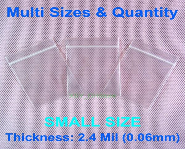 Quantité multiples 24 mil Sacs à glissière de petite taille pouces 15 4 x 25quot à 6quot Emballage en plastique 4 10cm 64791135