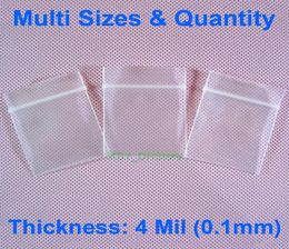 Mini petits sacs à fermeture éclair en Poly, multi-tailles, quantité de 4 Mil d'épaisseur, pouces 1quot 15quot x 12quot 2quot, stockage en plastique 6404349