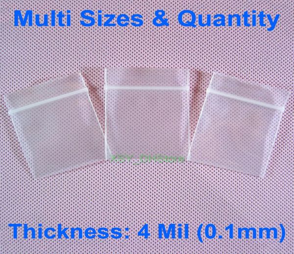 Mini petits sacs à fermeture éclair en Poly, multi-tailles, quantité de 4 Mil d'épaisseur, pouces 1quot 15quot x 12quot 2quot, stockage en plastique 6404349