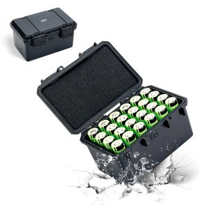 Multi emplacements 18650/21700 / AA / AAA / Battre de batterie de batterie de batterie Conteneur de récipient IP67 IP67 Boîte de rangement de batterie imperméable et épreuve de poussière