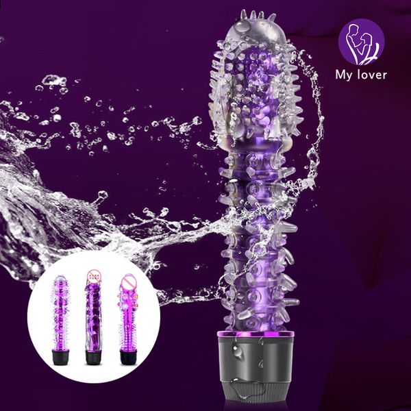 Consolador de gelatina de varias velocidades, potente vibrador Anal de punto G, estimulador de clítoris, masaje vibratorio más seguro, juguete erótico erótico para adultos para mujeres