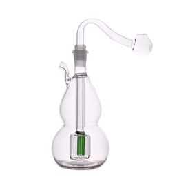 Multi -stijl kleurrijke stomme led glazen olievaart bong regenboog gourd glazen oliebrander dik bedwelmende recycler rig voor roken