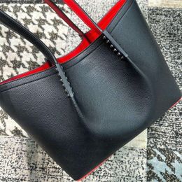 sacs de mode de mode multi-styles totes de créateurs rivets en cuir authentique Red Bottor Handbag composite sacs à main célèbres sacs à bric